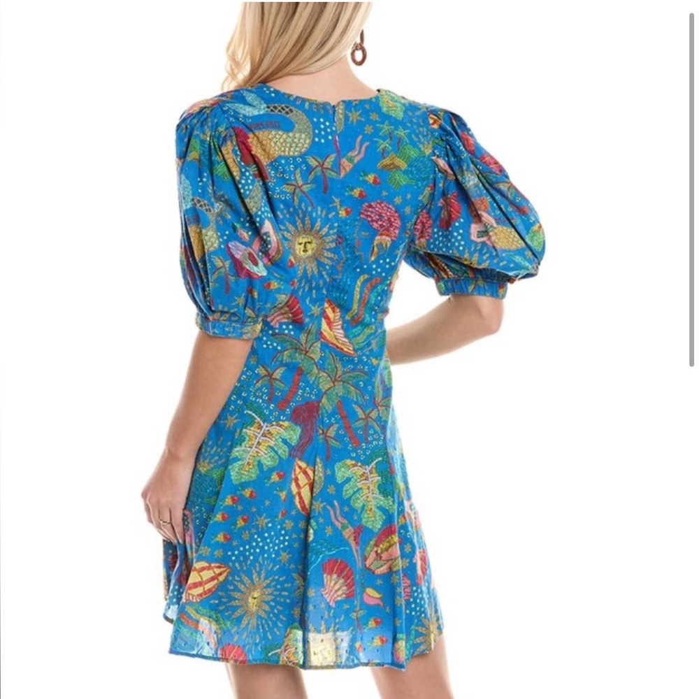 Farm rio ocean stories printed mini dress size L excellent condition - Picture 2 of 8